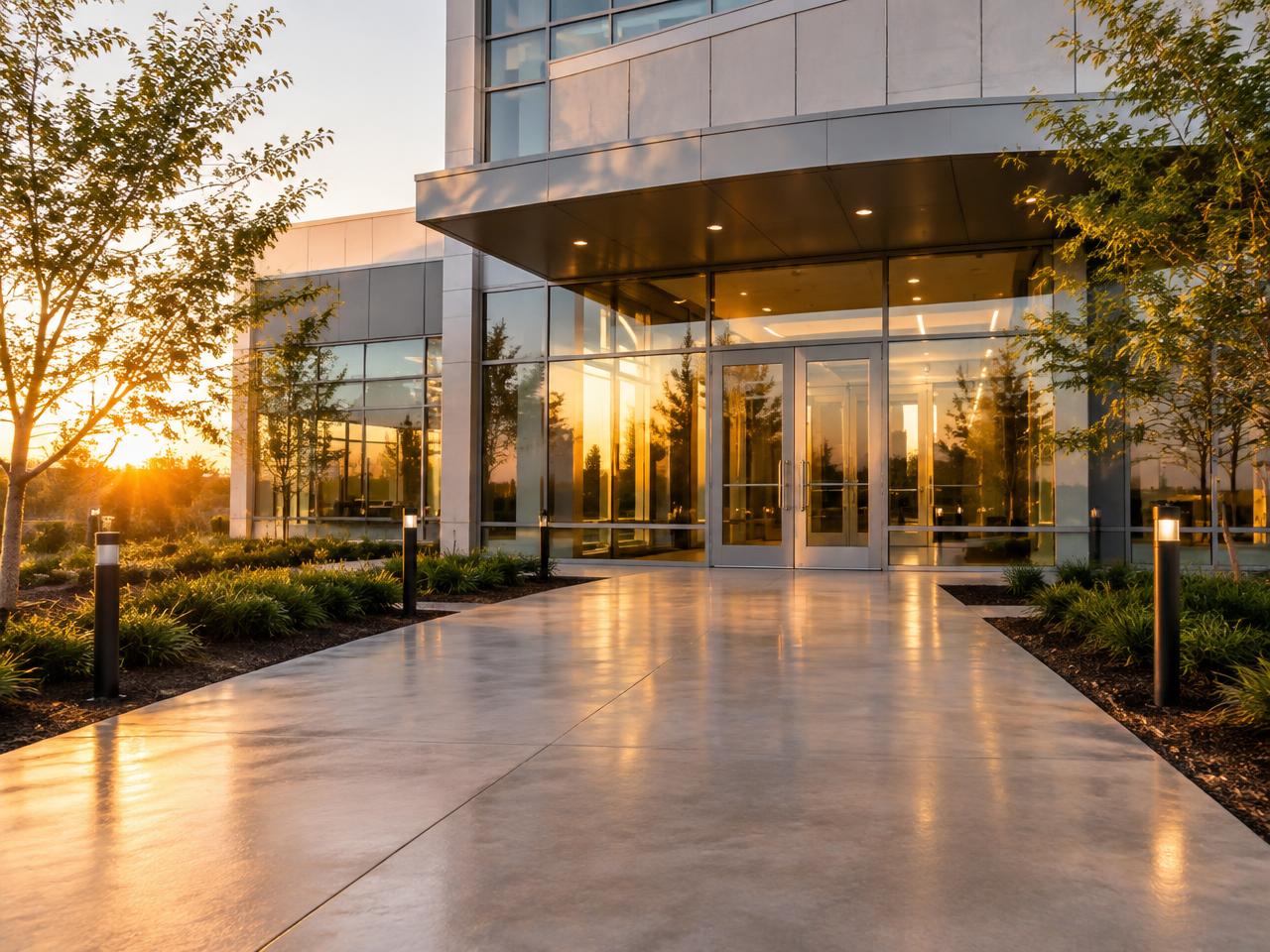 Commercial building entrance cleanup