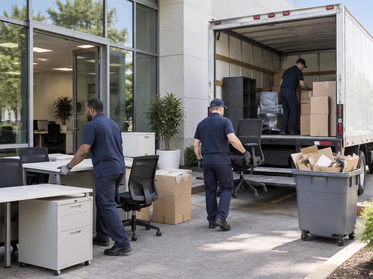 Commercial property cleanup and junk removal service